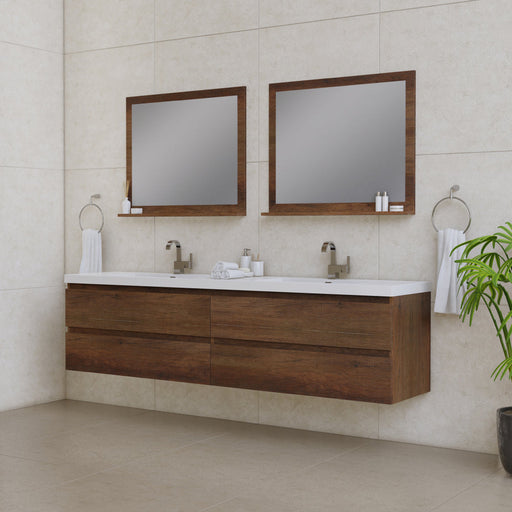 Alya Bath Paterno 84" Modern Wall Mounted Bathroom Vanity - Luxe Vanity & Tub