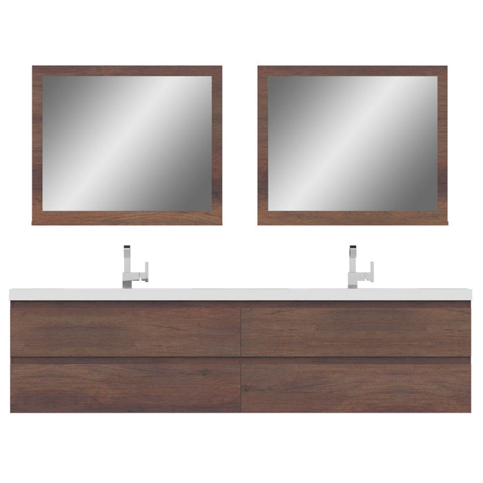 Alya Bath Paterno 84" Modern Wall Mounted Bathroom Vanity - Luxe Vanity & Tub