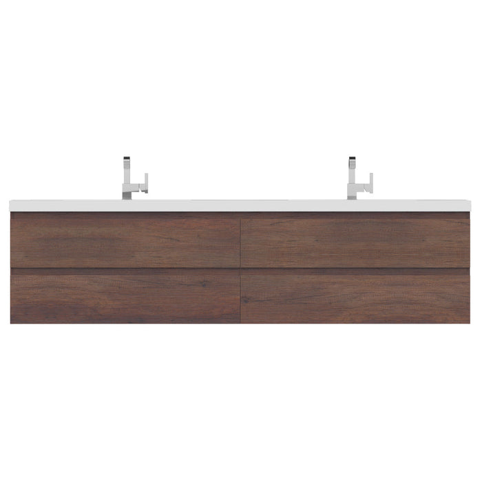 Alya Bath Paterno 84" Modern Wall Mounted Bathroom Vanity - Luxe Vanity & Tub