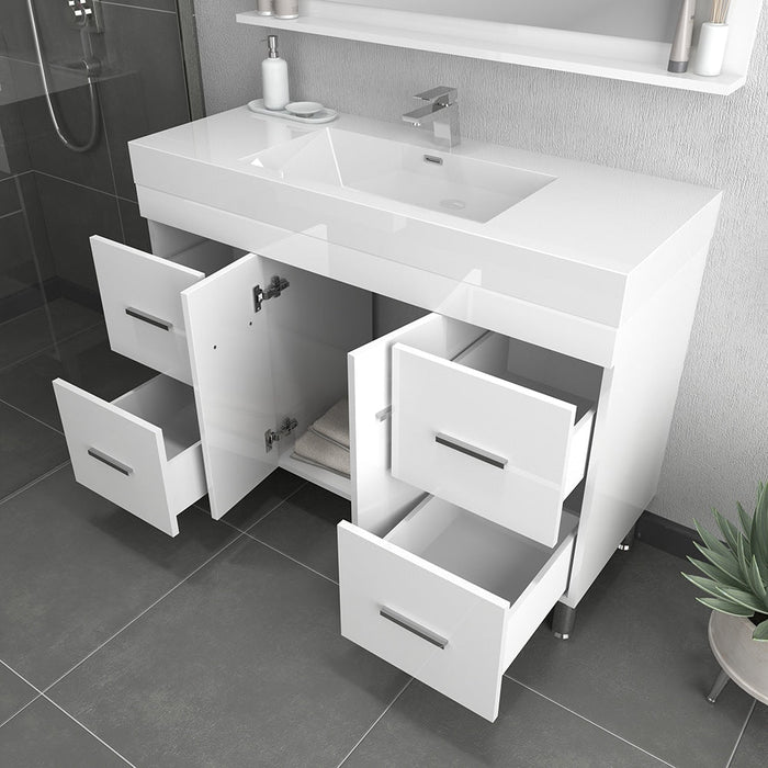 Alya Bath Ripley 48" Single Vanity with Sink - Luxe Vanity & Tub