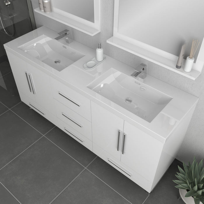 Alya Bath Ripley 72" Double Vanity with Sink - Luxe Vanity & Tub