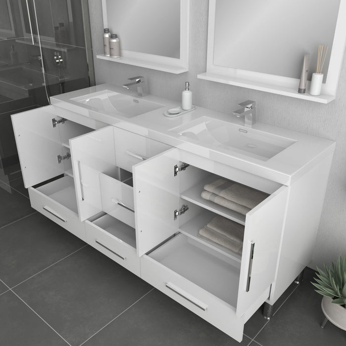 Alya Bath Ripley 72" Double Vanity with Sink - Luxe Vanity & Tub