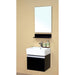 Bellaterra Home 21" 1-Door Dark Espresso Wall-Mount Vanity Set With White Ceramic Drop-In Sink and White Ceramic Top - Luxe Vanity & Tub