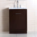 Bellaterra Home 24" 1-Drawer Wenge Freestanding Vanity Set With Ceramic Integrated Sink and Ceramic Top - Luxe Vanity & Tub