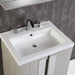 Bellaterra Home 24" 2-Door Gray Pine Wall Mount Vanity Set With Ceramic Integrated Sink and Top - Luxe Vanity & Tub