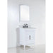 Bellaterra Home 24" 2-Drawer White Freestanding Vanity Set With Ceramic Undermount Rectangular Sink and White Carrara Marble Top