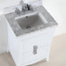 Bellaterra Home 24" 2-Drawer White Freestanding Vanity Set With Ceramic Undermount Rectangular Sink and White Carrara Marble Top - Luxe Vanity & Tub