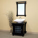 Bellaterra Home 30" 1-Door Black Freestanding Vanity Set With White Ceramic Vessel Sink and Black Galaxy Marble Top