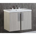 Bellaterra Home 30" 2-Door Gray Pine Wall Mount Vanity Set With Ceramic Integrated Sink and Top - Luxe Vanity & Tub