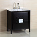 Bellaterra Home 30" 2-Drawer Dark Espresso Freestanding Vanity Set With Ceramic Integrated Sink and Ceramic Top - Luxe Vanity & Tub