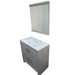 Bellaterra Home 30" 2-Drawer Gray Freestanding Vanity Set With Ceramic Integrated Sink and Ceramic Top - Luxe Vanity & Tub