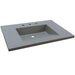 Bellaterra Home 31" x 22" Gray Concrete Three Hole Vanity Top With Integrated Rectangular Ramp Sink - Luxe Vanity & Tub