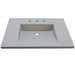 Bellaterra Home 31" x 22" White Concrete Three Hole Vanity Top With Integrated Rectangular Ramp Sink - Luxe Vanity & Tub