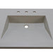 Bellaterra Home 31" x 22" White Concrete Three Hole Vanity Top With Integrated Rectangular Ramp Sink - Luxe Vanity & Tub