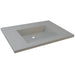 Bellaterra Home 31" x 22" White Concrete Three Hole Vanity Top With Integrated Rectangular Ramp Sink - Luxe Vanity & Tub