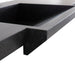 Bellaterra Home 39" x 21" Black Concrete Three Hole Vanity Top With Integrated Rectangular Ramp Sink - Luxe Vanity & Tub