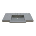 Bellaterra Home 39" x 21" Gray Concrete Three Hole Vanity Top With Integrated Rectangular Ramp Sink - Luxe Vanity & Tub