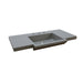 Bellaterra Home 39" x 21" Gray Concrete Three Hole Vanity Top With Integrated Rectangular Ramp Sink - Luxe Vanity & Tub