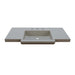 Bellaterra Home 39" x 21" White Concrete Three Hole Vanity Top With Integrated Rectangular Ramp Sink - Luxe Vanity & Tub