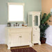 Bellaterra Home 42" 2-Door Cream White Freestanding Vanity Set With White Ceramic Undermount Sink and Cream Marble Top