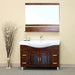 Bellaterra Home 48" 2-Door 4-Drawer Walnut Freestanding Vanity Set With White Ceramic Euro Sink and White Ceramic Top - Luxe Vanity & Tub