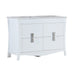 Bellaterra Home 48" 4-Drawer White Freestanding Vanity Set With Ceramic Double Undermount Rectangular Sink and White Carrara Marble Top - Luxe Vanity & Tub