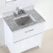 Bellaterra Home 30" 2-Drawer White Freestanding Vanity Set With Ceramic Undermount Rectangular Sink and White Carrara Marble Top - Luxe Vanity & Tub