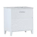 Bellaterra Home 30" 2-Drawer White Freestanding Vanity Set With Ceramic Undermount Rectangular Sink and White Carrara Marble Top - Luxe Vanity & Tub