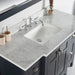 Bellaterra Home 77614-49-WMR 49" x 22" White Carrara Marble Three Hole Vanity Top With Undermount Rectangular Sink and Overflow - Luxe Vanity & Tub