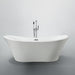 Bellaterra Home Ancona 71" x 26" Glossy White Oval Acrylic Freestanding Double Slipper Soaking Bathtub - Luxe Vanity & Tub