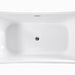 Bellaterra Home Arles 67" x 26" White Rectangle Acrylic Freestanding Double Slipper Soaking Bathtub - Luxe Vanity & Tub