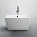 Bellaterra Home Bologna 47" x 24" Glossy White Square Acrylic Freestanding Soaking Bathtub - Luxe Vanity & Tub