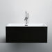 Bellaterra Home Brindisi 59" x 24" Glossy Black Rectangle Acrylic Freestanding Soaking Bathtub - Luxe Vanity & Tub