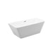 Bellaterra Home Brussels 67" x 24" Glossy White Rectangle Acrylic Freestanding Soaking Bathtub - Luxe Vanity & Tub