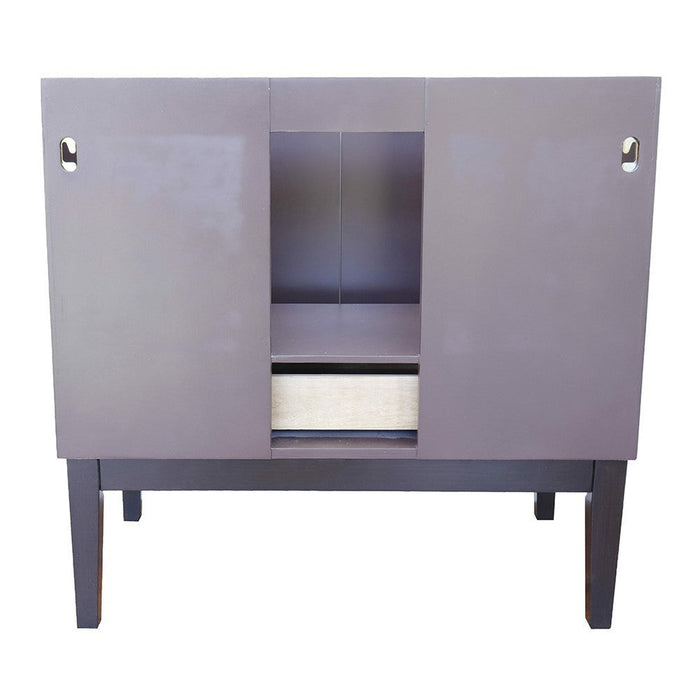 Bellaterra Home Cafe 36" 2-Door 1-Drawer Cappuccino Freestanding Vanity Base - Luxe Vanity & Tub