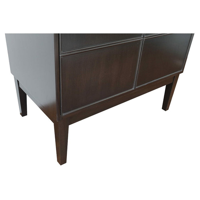 Bellaterra Home Cafe 36" 2-Door 1-Drawer Cappuccino Freestanding Vanity Base - Luxe Vanity & Tub