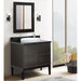 Bellaterra Home Cafe 37" 2-Door 1-Drawer Cappuccino Freestanding Vanity Set With Ceramic Vessel Sink and Black Galaxy Top