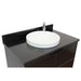 Bellaterra Home Cafe 37" 2-Door 1-Drawer Cappuccino Freestanding Vanity Set With Ceramic Vessel Sink and Black Galaxy Top - Luxe Vanity & Tub