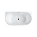 Bellaterra Home Calabria 59" x 24" Glossy White Oval Acrylic Freestanding Soaking Bathtub - Luxe Vanity & Tub