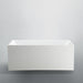 Bellaterra Home Catania 67" x 24" Glossy White Rectangle Acrylic Freestanding Slipper Soaking Bathtub - Luxe Vanity & Tub