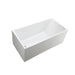 Bellaterra Home Catania 67" x 24" Glossy White Rectangle Acrylic Freestanding Slipper Soaking Bathtub - Luxe Vanity & Tub