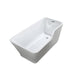 Bellaterra Home Florence 59" x 24" Glossy White Rectangle Acrylic Freestanding Soaking Bathtub - Luxe Vanity & Tub