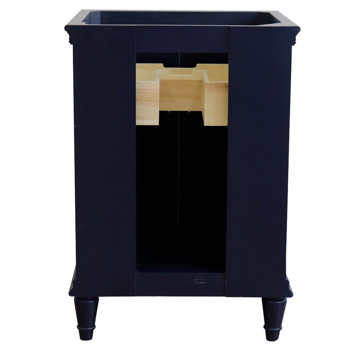 Bellaterra Home Forli 24" 2-Door 1-Drawer Blue Freestanding Vanity Base - Luxe Vanity & Tub