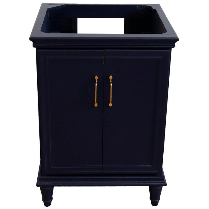 Bellaterra Home Forli 24" 2-Door 1-Drawer Blue Freestanding Vanity Base - Luxe Vanity & Tub