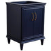 Bellaterra Home Forli 24" 2-Door 1-Drawer Blue Freestanding Vanity Base - Luxe Vanity & Tub