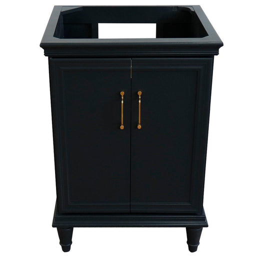 Bellaterra Home Forli 24" 2-Door 1-Drawer Dark Gray Freestanding Vanity Base - Luxe Vanity & Tub