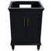 Bellaterra Home Forli 24" 2-Door 1-Drawer Dark Gray Freestanding Vanity Base - Luxe Vanity & Tub