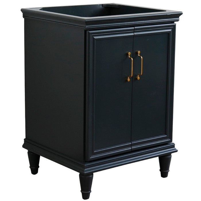 Bellaterra Home Forli 24" 2-Door 1-Drawer Dark Gray Freestanding Vanity Base - Luxe Vanity & Tub