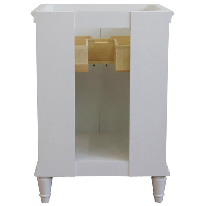 Bellaterra Home Forli 24" 2-Door 1-Drawer White Freestanding Vanity Base - Luxe Vanity & Tub