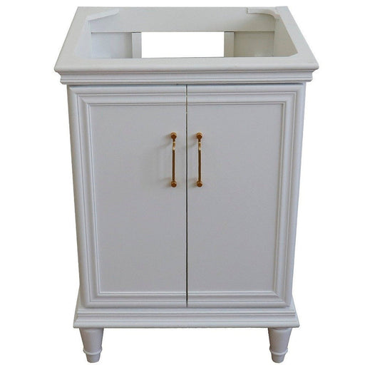 Bellaterra Home Forli 24" 2-Door 1-Drawer White Freestanding Vanity Base - Luxe Vanity & Tub